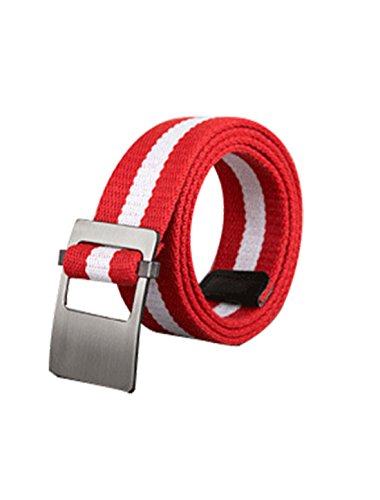 uxcell Unisex Canvas Web Belt with Metal Slide Buckle Width 1 1/2